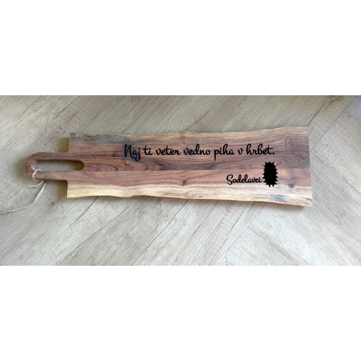 SERVIRNA DESKA 55X16X1.5CM PRAVOKOTNA LESENA - Naj ti veter vedno piha v hrbet